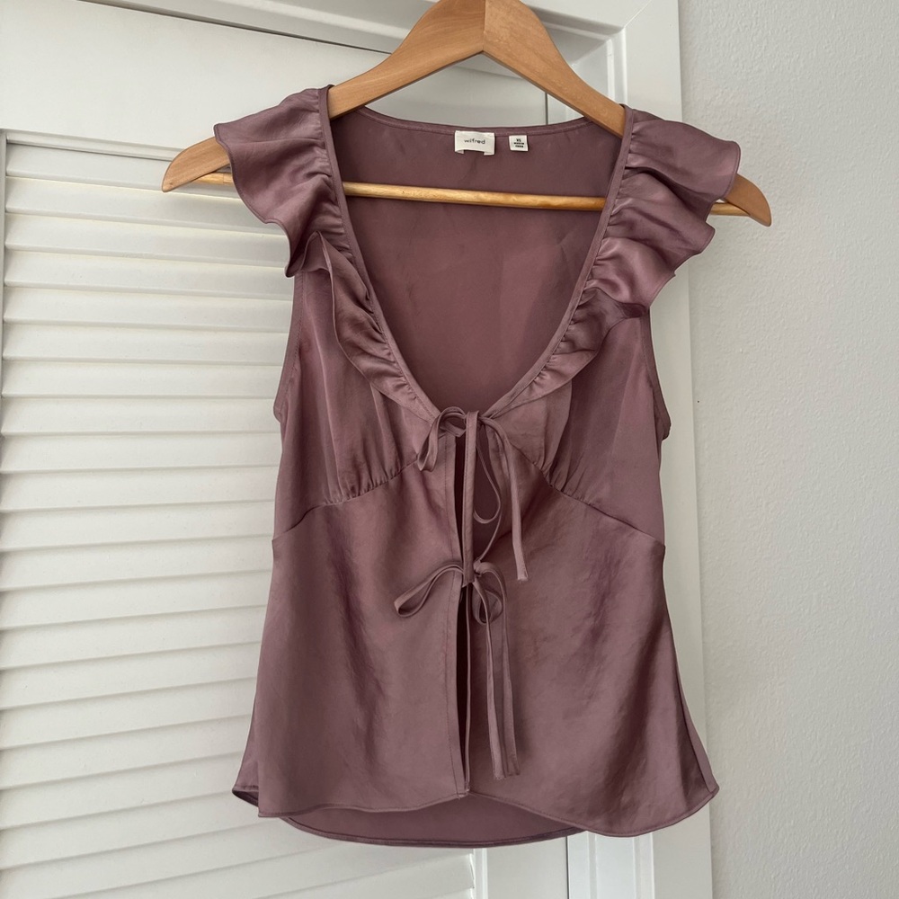 Aritzia Wilfred Tonka Satin Blouse